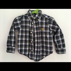 Long sleeve button down collared shirt- Chaps 2T
